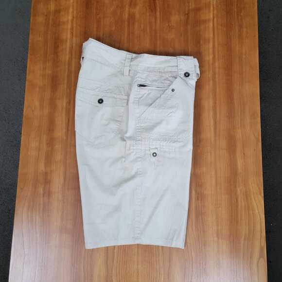 Sandro of Paris Beige Cotton Belted Bermuda Shorts  - 8P - Picture 6 of 6